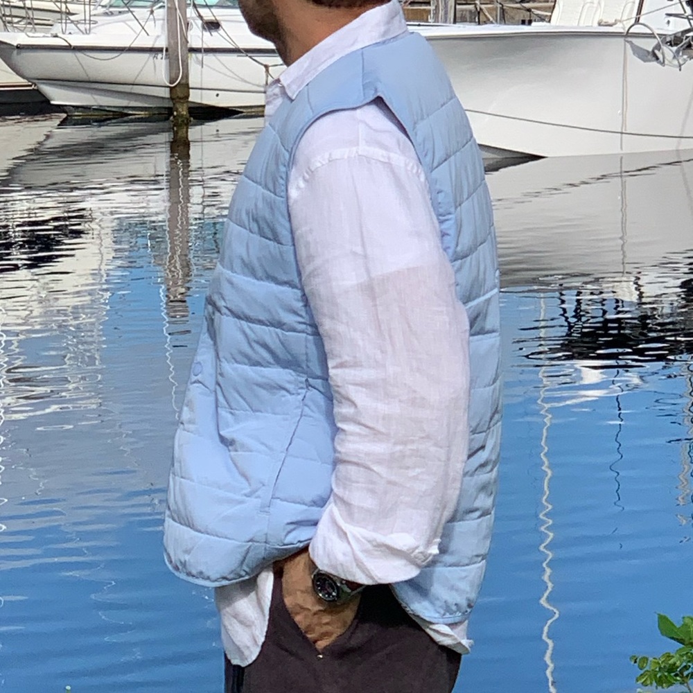 Only 1 left! NWT 🇫🇷 Les Canebiers Collarless Puffer Vest - Picture 2 of 5